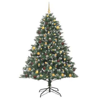 Kunstkerstboom met 300 LED Groen 210 cm PVC en Plastic en Staal