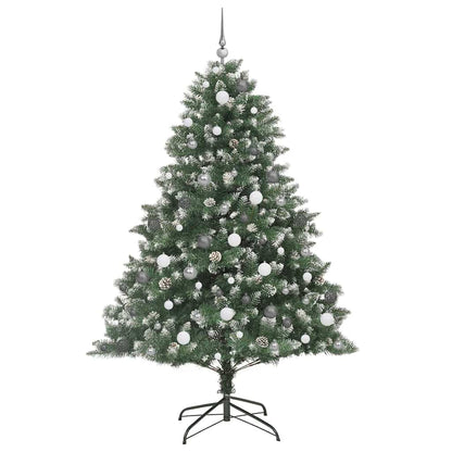 Kunstkerstboom met LED -striplichten Groen 210cm PVC