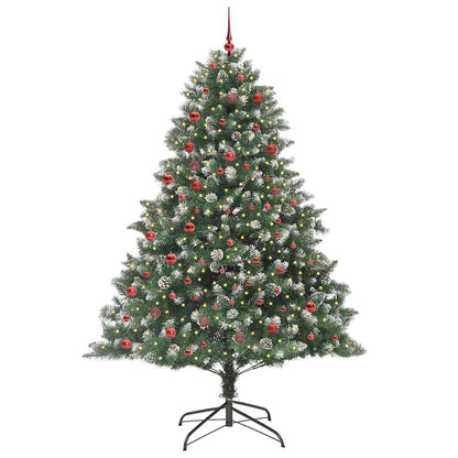 Kunstkerstboom met 300 LED Groen 210 cm PVC en Plastic en Staal