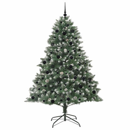 Kunstkerstboom Groen 140 x 140 x 210 cm PVC en Plastic en Staal