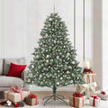 Kunstkerstboom met 300 LED Groen 210 cm PVC en Plastic en Staal