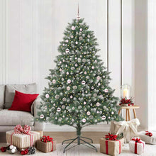 Kunstkerstboom Groen 140 x 140 x 210 cm PVC en Plastic en Staal