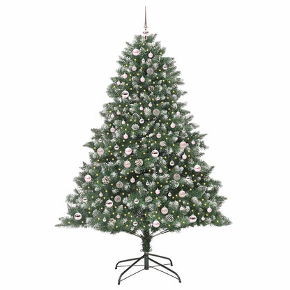 Kunstkerstboom Groen 140 x 140 x 210 cm PVC en Plastic en Staal
