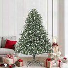 Artificial Christmas Tree with 300 LED Green 210 cm PVC and Plastic and Steel