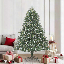 Kunstkerstboom Groen 140 x 140 x 210 cm PVC en Plastic en Staal