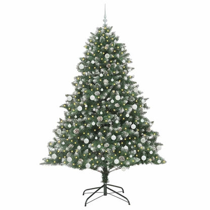 Kunstkerstboom Groen 140 x 140 x 210 cm PVC en Plastic en Staal