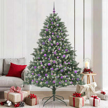 Kunstkerstboom Groen 140 x 140 x 210 cm PVC en Plastic en Staal