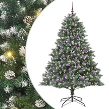 Kunstkerstboom Groen 140 x 140 x 210 cm PVC en Plastic en Staal