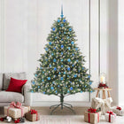 Artificial Christmas Tree with 300 LED Green 210 cm PVC and Plastic and Steel