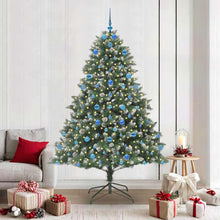 Kunstkerstboom Groen 140 x 140 x 210 cm PVC en Plastic en Staal