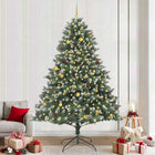 Kunstkerstboom 240 cm groen PVC staal met 300 LED