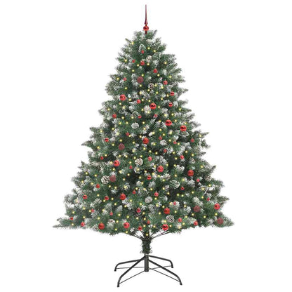 Kunstkerstboom Groen 160 x 160 x 240 cm PVC en Plastic en Staal