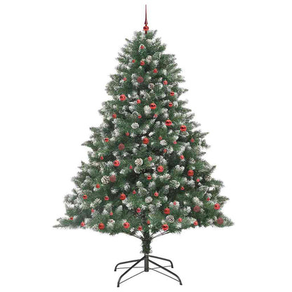 Kunstkerstboom Groen 160 x 160 x 240 cm PVC en Plastic en Staal