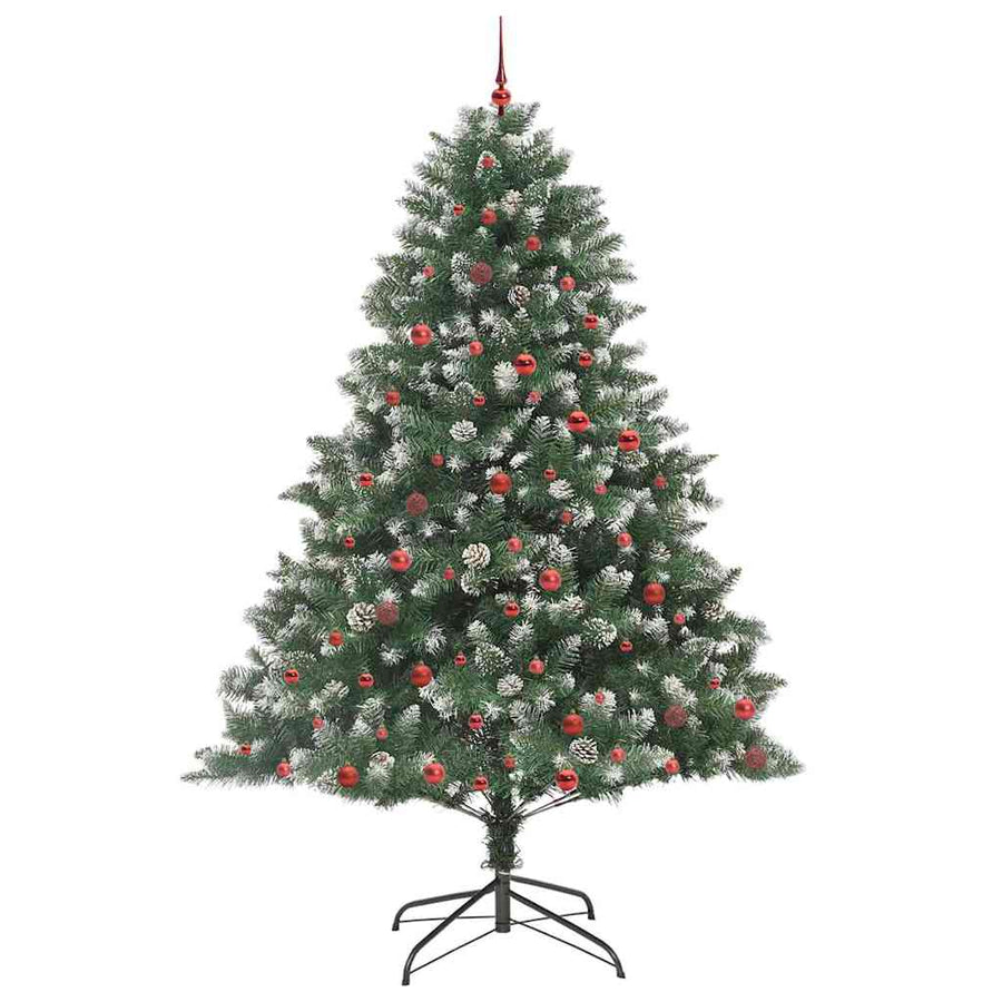 Kunstkerstboom Groen 160 x 160 x 240 cm PVC en Plastic en Staal