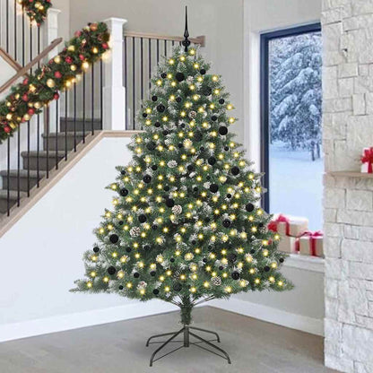 Kunstkerstboom Groen 160 x 160 x 240 cm PVC en Plastic en Staal