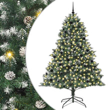 Kunstkerstboom Groen 160 x 160 x 240 cm PVC en Plastic en Staal