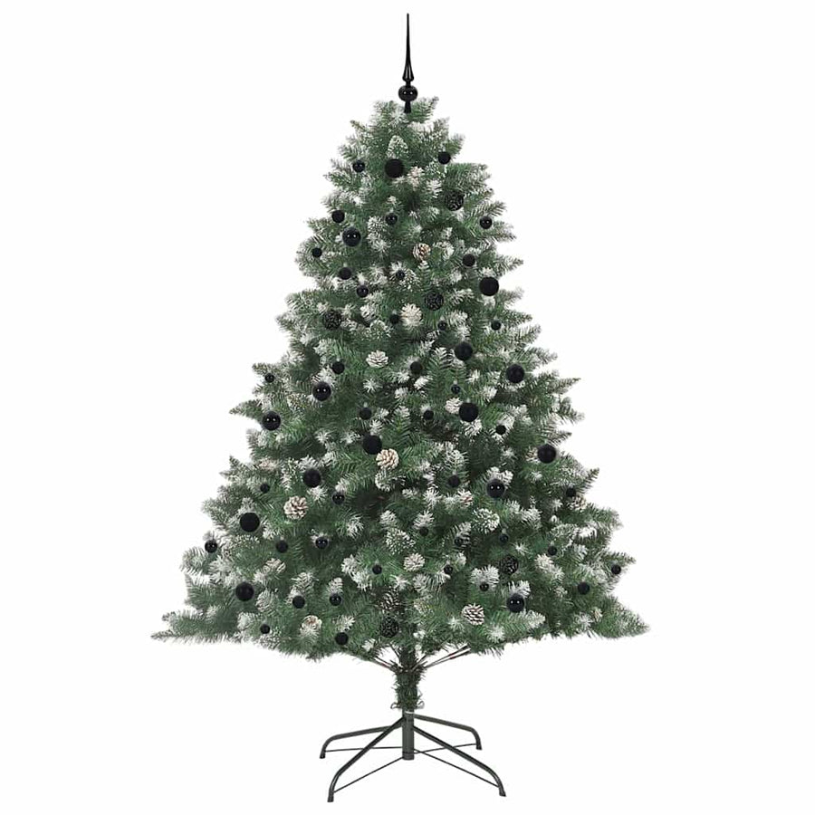 Kunstkerstboom Groen 160 x 160 x 240 cm PVC en Plastic en Staal