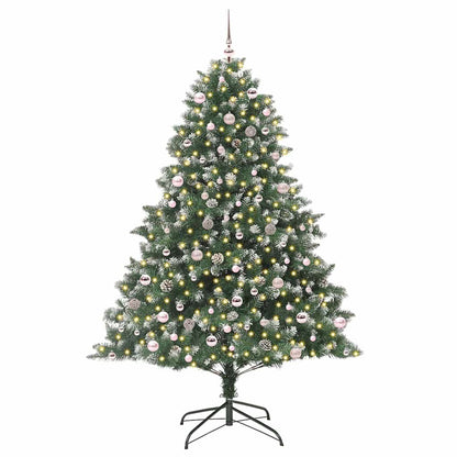 Kunstkerstboom Groen 160 x 160 x 240 cm PVC en Plastic en Staal