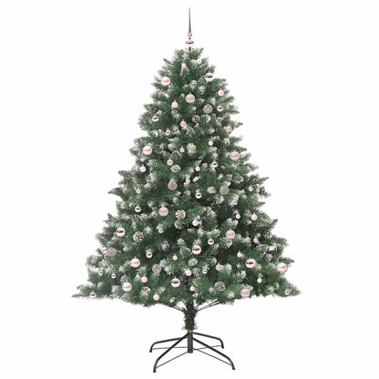 Kunstkerstboom Groen 160 x 160 x 240 cm PVC en Plastic en Staal