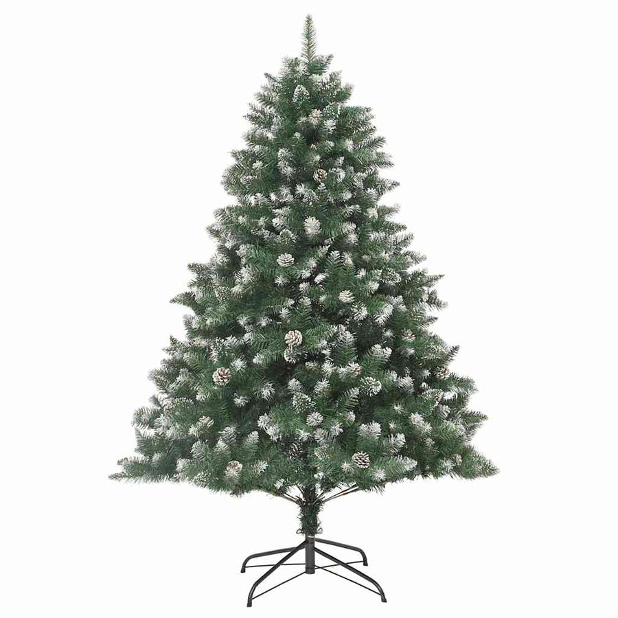 Kunstkerstboom Groen 160 x 160 x 240 cm PVC en Plastic en Staal