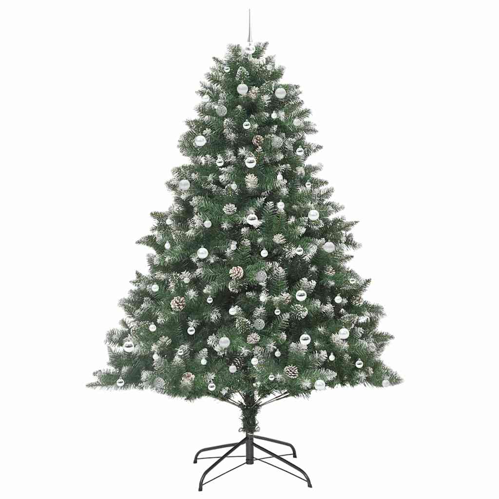 Kunstkerstboom Groen 160 x 160 x 240 cm PVC en Plastic en Staal