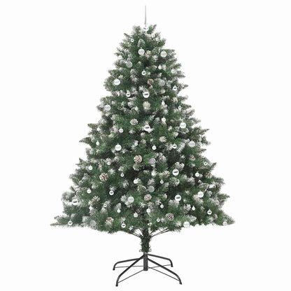 Kunstkerstboom Groen 160 x 160 x 240 cm PVC en Plastic en Staal