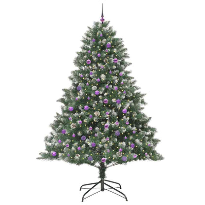 Kunstkerstboom Groen 160 x 160 x 240 cm PVC en Plastic en Staal