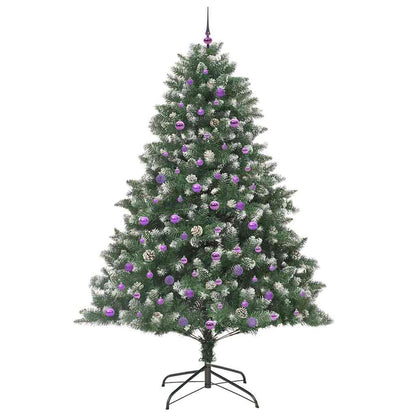 Kunstkerstboom Groen 160 x 160 x 240 cm PVC en Plastic en Staal