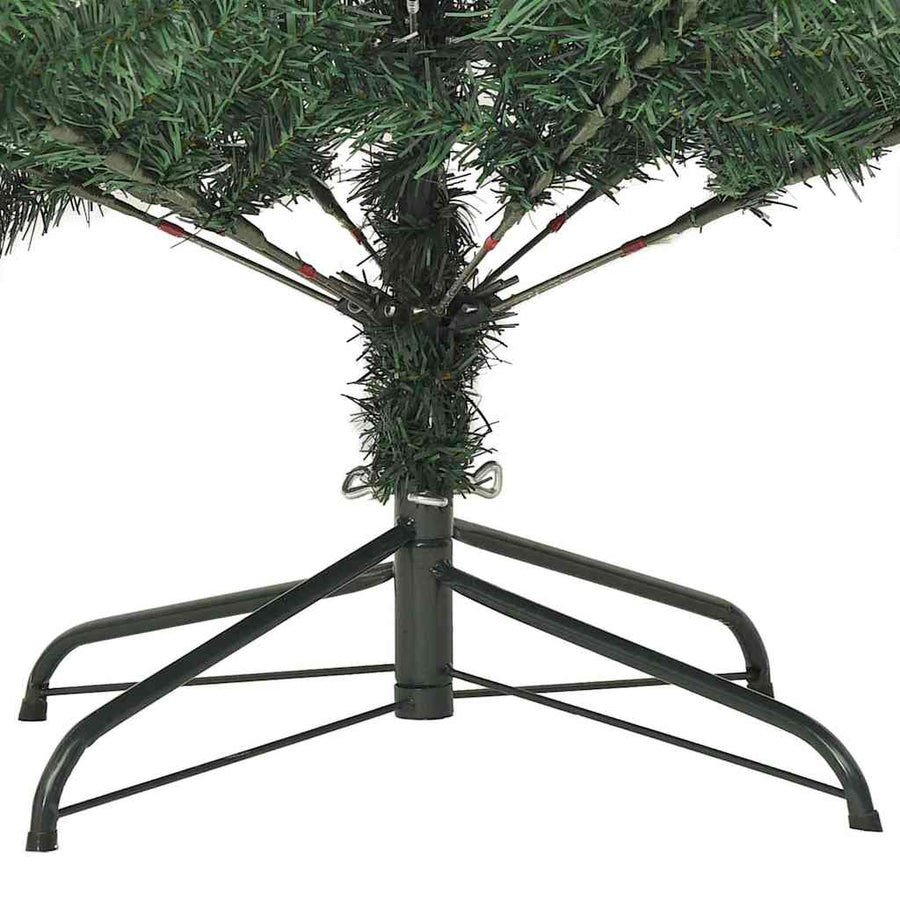 Kunstkerstboom Groen 160 x 160 x 240 cm PVC en Plastic en Staal