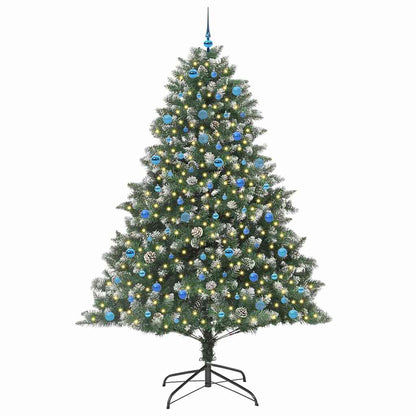 Kunstkerstboom Groen 160 x 160 x 240 cm PVC en Plastic en Staal