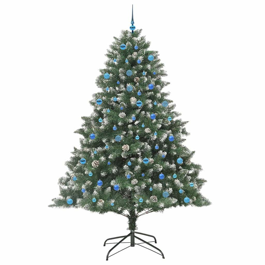 Kunstkerstboom Groen 160 x 160 x 240 cm PVC en Plastic en Staal