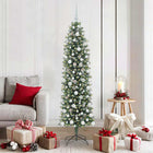 Artificial Slim Christmas Tree with 300 LED Green and White 180 cm