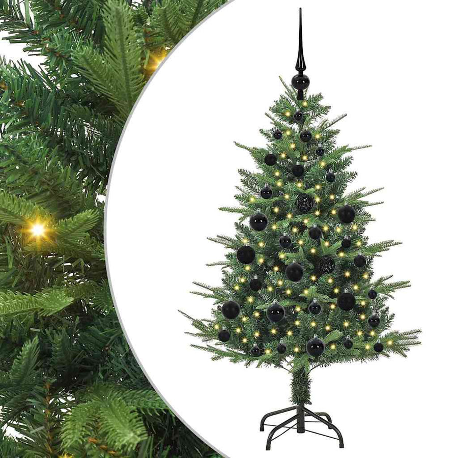 Artificial Pre-lit Kerstboom met Ballenset Groen 120 cm