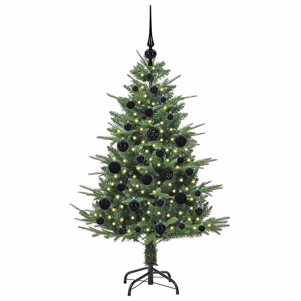 Artificial Pre-lit Kerstboom met Ballenset Groen 120 cm