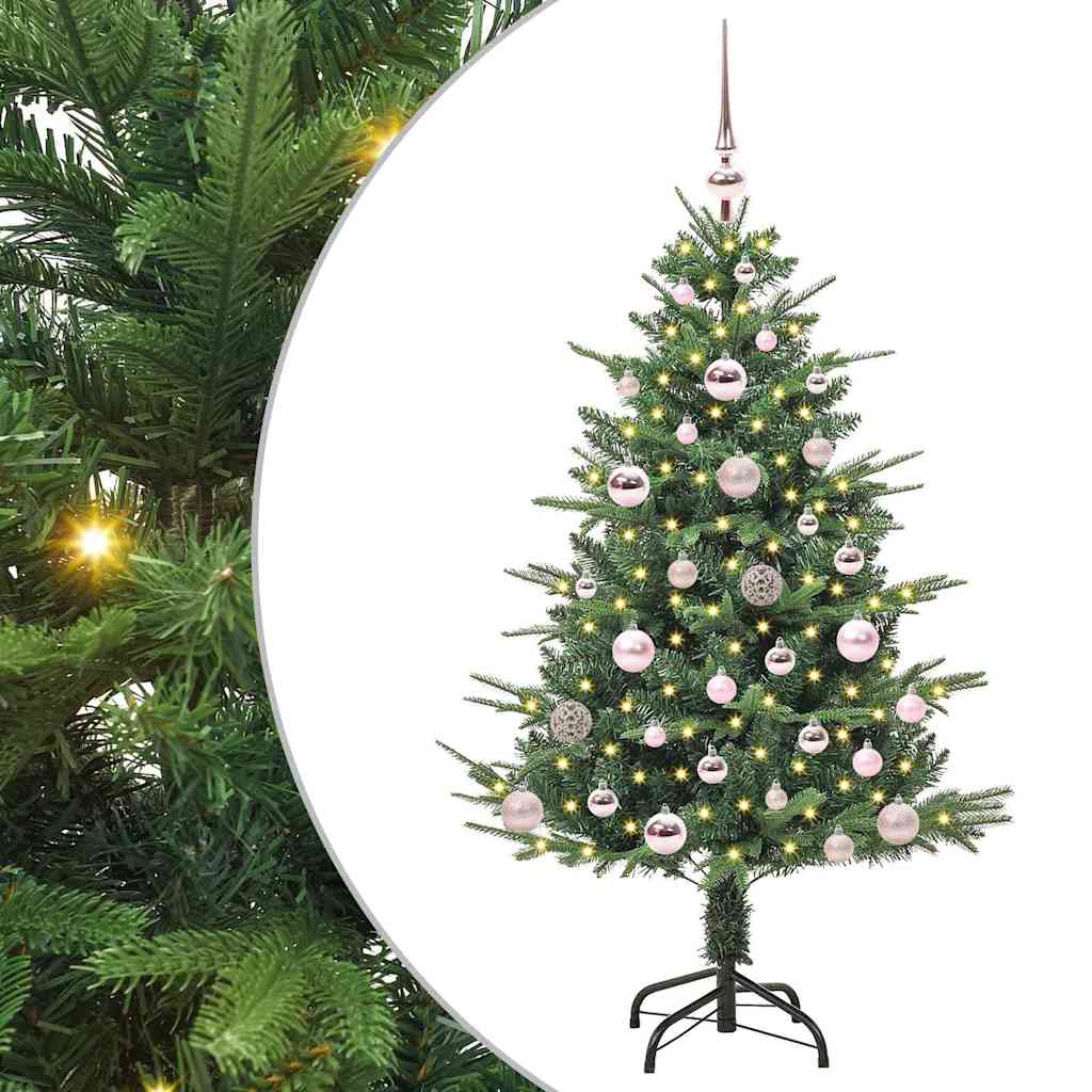 Artificial Pre-lit Kerstboom met Ballenset Groen 120 cm