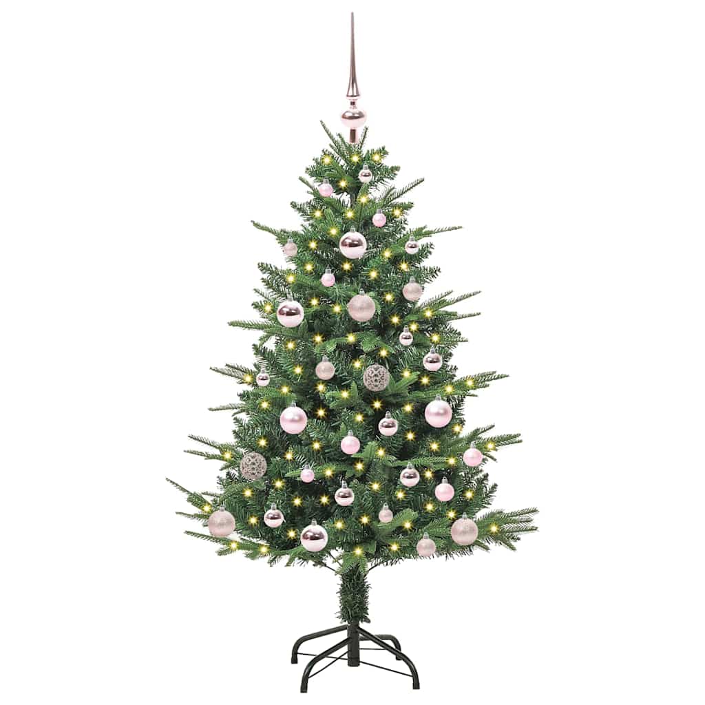 Artificial Pre-lit Kerstboom met Ballenset Groen 120 cm