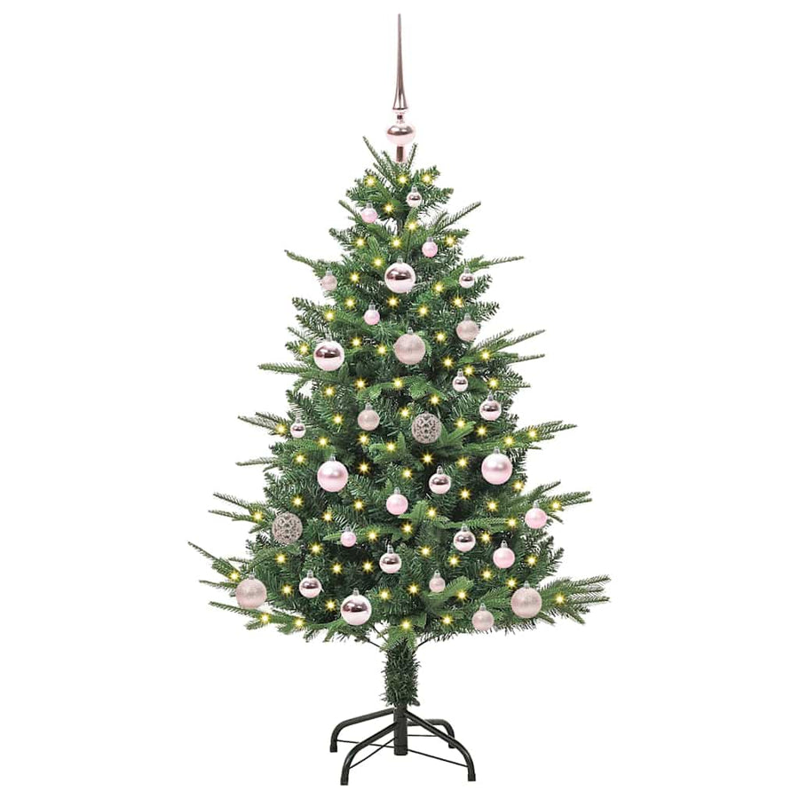 Artificial Pre-lit Kerstboom met Ballenset Groen 120 cm
