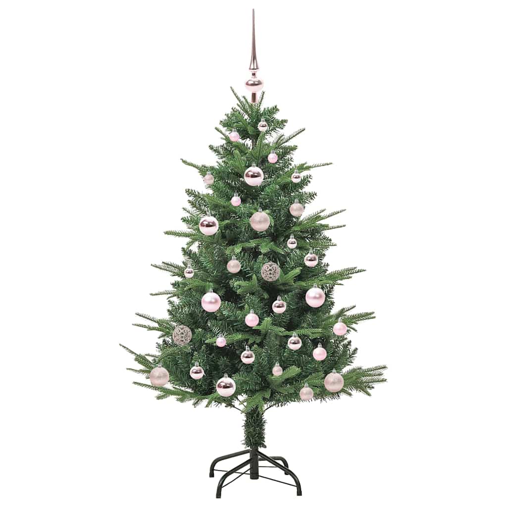 Artificial Pre-lit Kerstboom met Ballenset Groen 120 cm