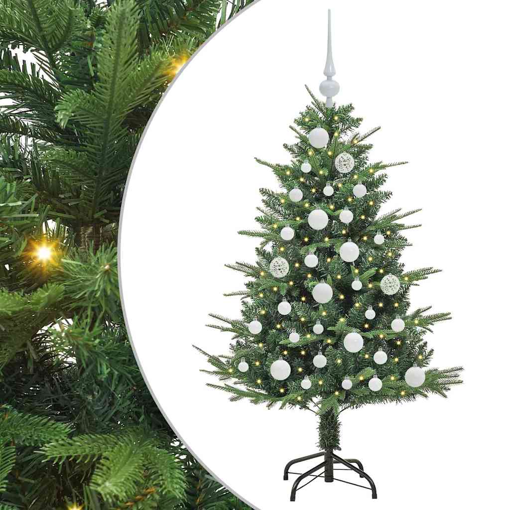 Artificial Pre-lit Kerstboom met Ballenset Groen 120 cm