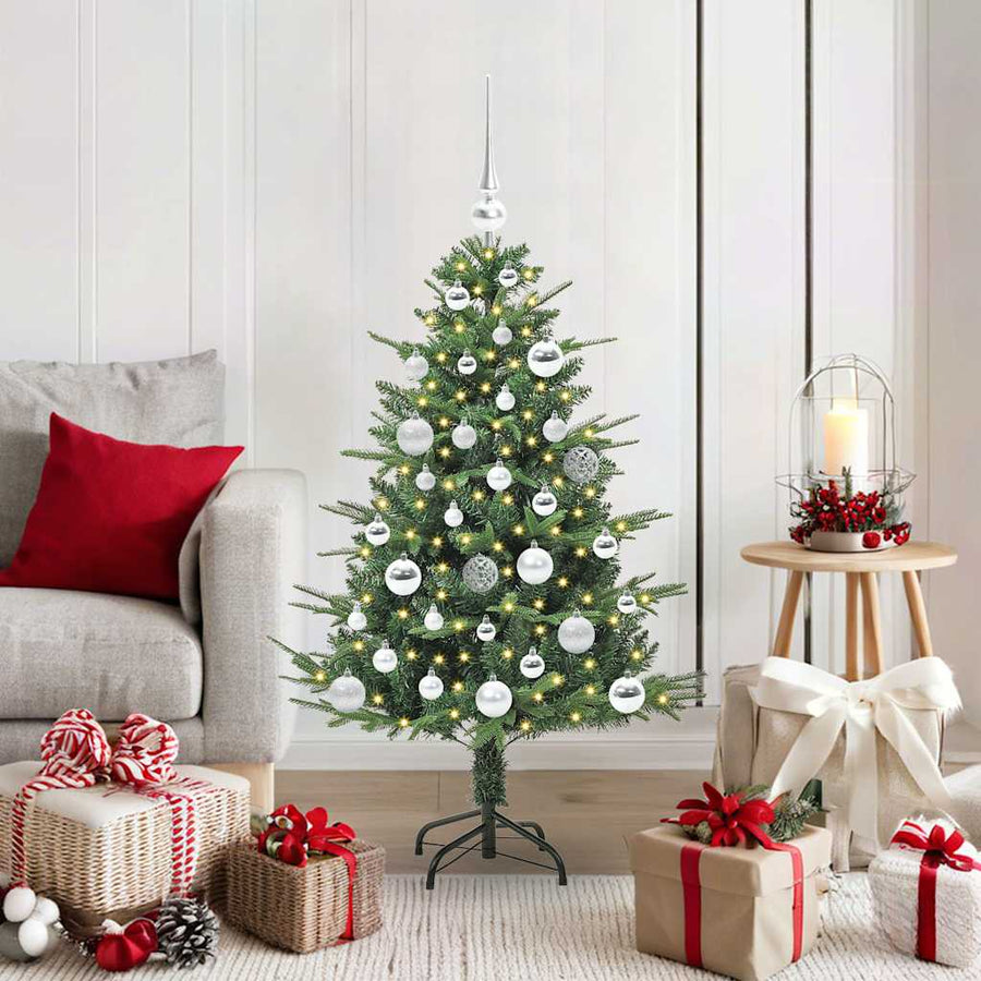 Artificial Pre-lit Kerstboom met Ballenset Groen 120 cm