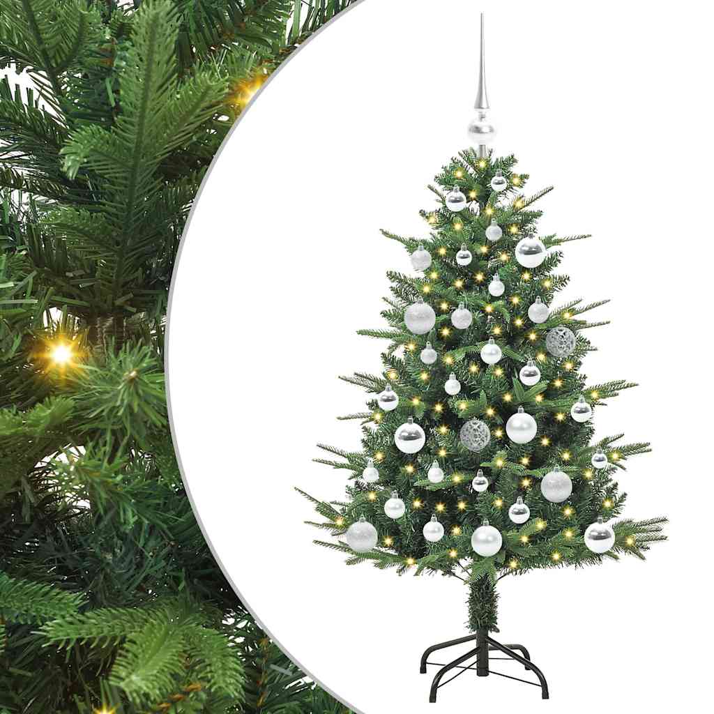 Artificial Pre-lit Kerstboom met Ballenset Groen 120 cm