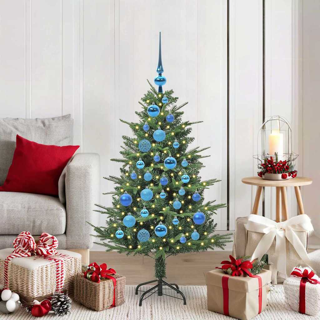 Artificial Pre-lit Kerstboom met Ballenset Groen 120 cm
