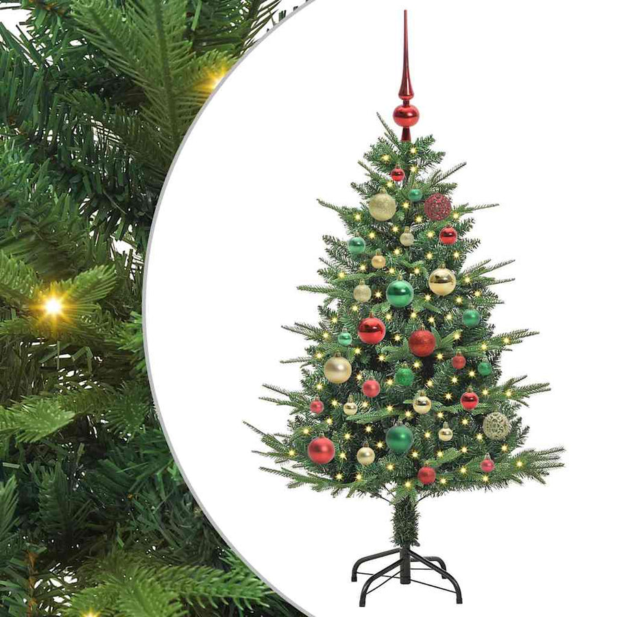 Artificial Pre-lit Kerstboom met Ballenset Groen 120 cm