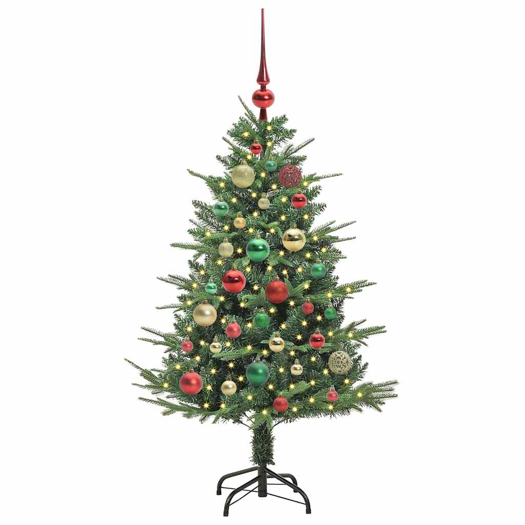 Artificial Pre-lit Kerstboom met Ballenset Groen 120 cm