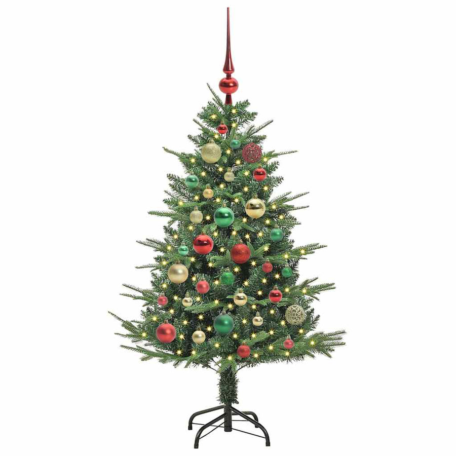 Artificial Pre-lit Kerstboom met Ballenset Groen 120 cm