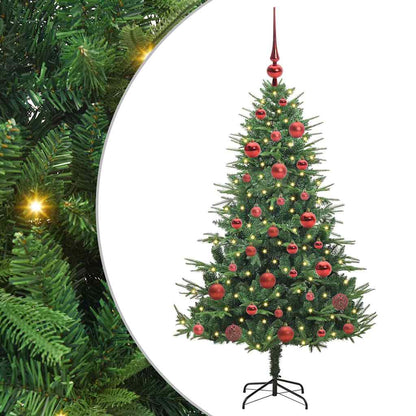 Artificial Pre-lit Kerstboom met Ballenset Groen 150 cm