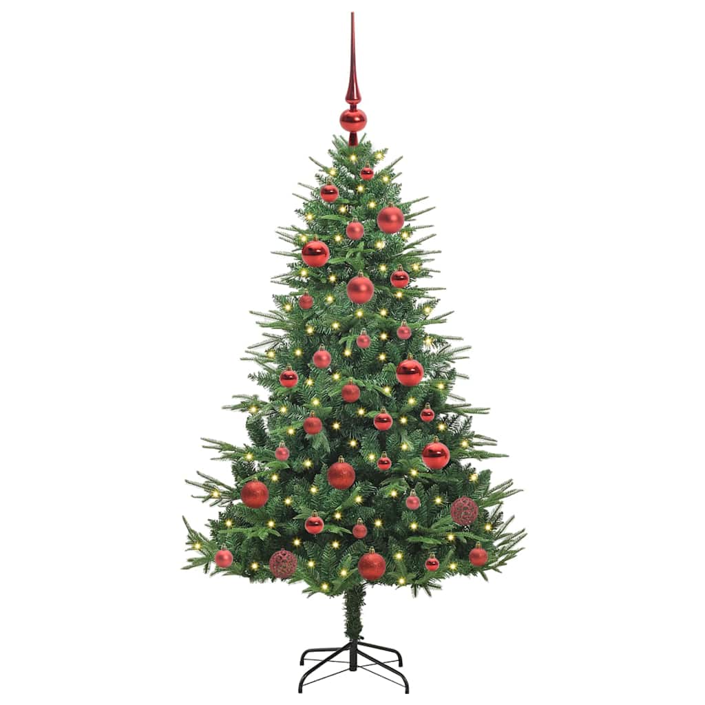 Artificial Pre-lit Kerstboom met Ballenset Groen 150 cm