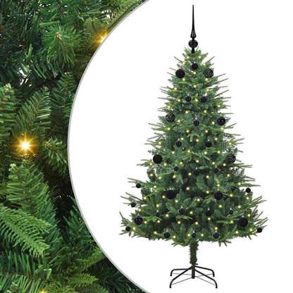 Artificial Pre-lit Kerstboom met Ballenset Groen 150 cm