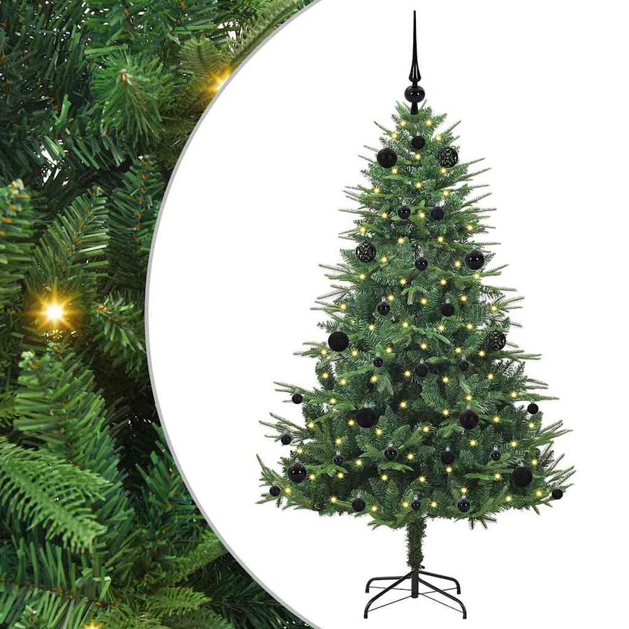 Artificial Pre-lit Kerstboom met Ballenset Groen 150 cm