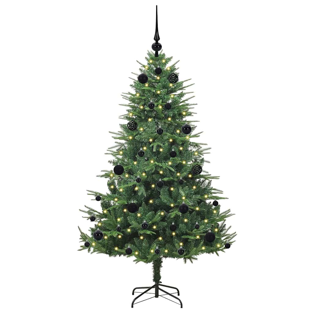 Artificial Pre-lit Kerstboom met Ballenset Groen 150 cm